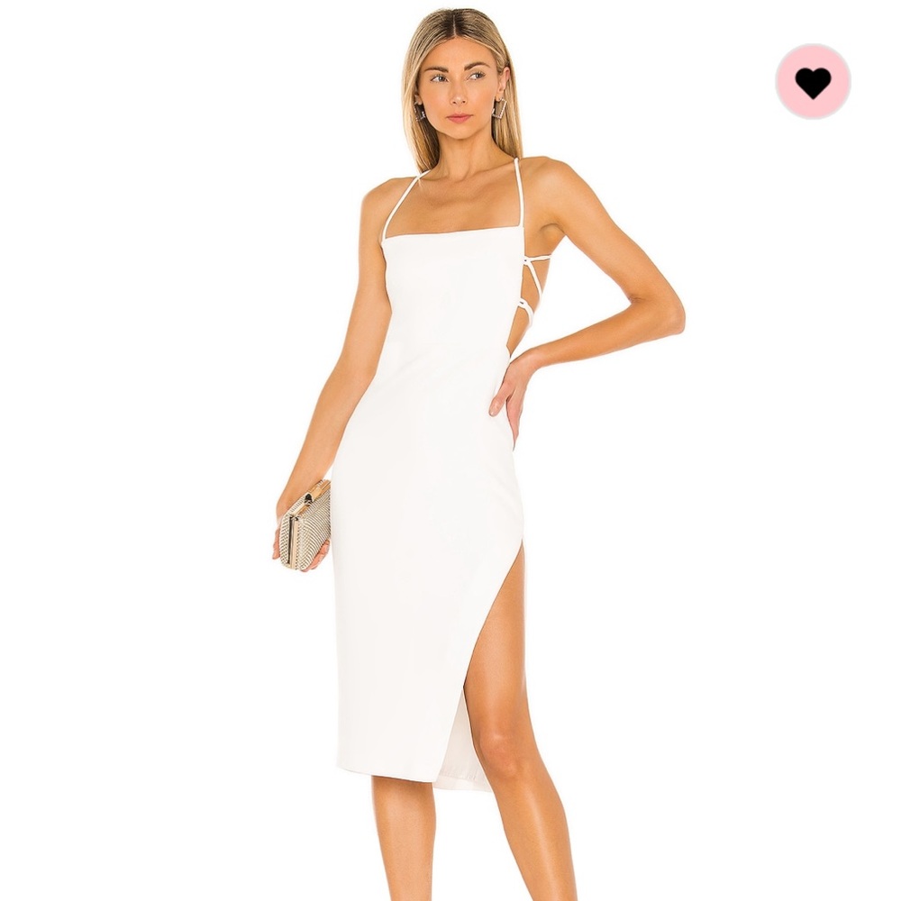 NBD Becky Midi Dress in Ivory